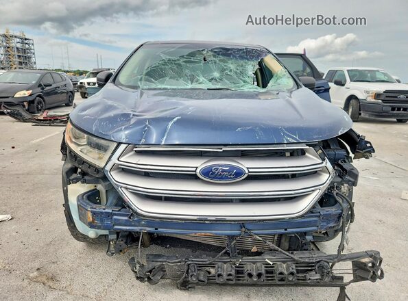 2FMPK3G98HBC56035 2017 FORD EDGE Blue Вид спереду