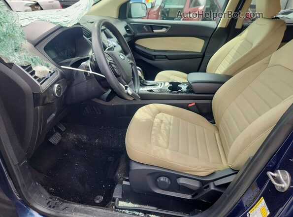 2FMPK3G98HBC56035 2017 FORD EDGE Blue Вид салону спереду