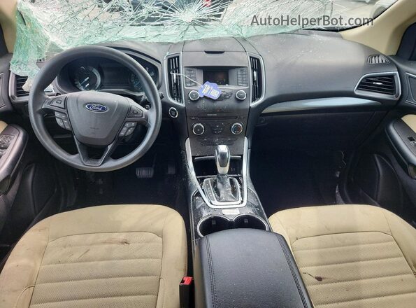 2FMPK3G98HBC56035 2017 FORD EDGE Blue Вид панелі приладів