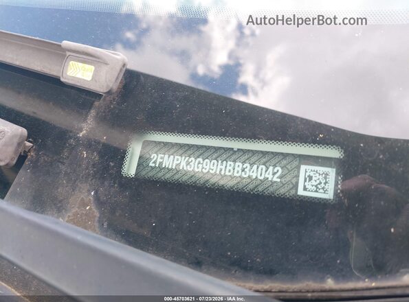 2FMPK3G99HBB34042 2017 FORD EDGE Белый Вид щитка приборов