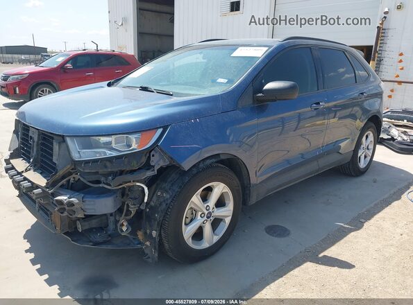 2FMPK3G9XJBB51888 2018 FORD EDGE Blue წინა მარცხენა ხედი სამი მეოთხედიდან