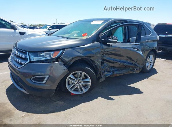 2FMPK3J80HBB79936 2017 FORD EDGE Gray Առջևի ձախ երեք քառորդ տեսարան