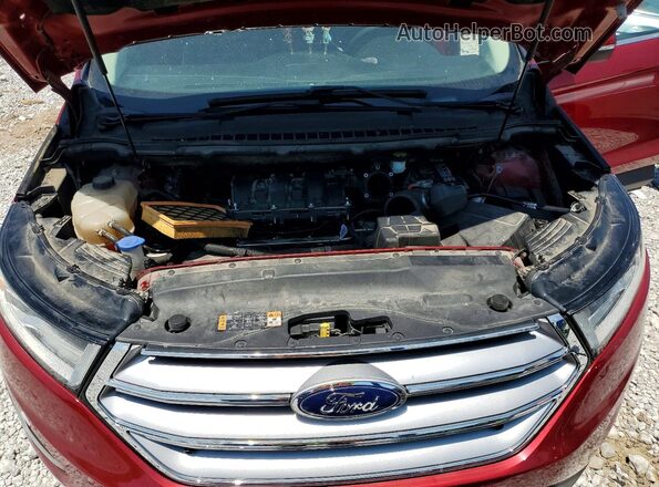 2FMPK3J84HBB15494 2017 FORD EDGE Burgundy Vista del compartimento del motor