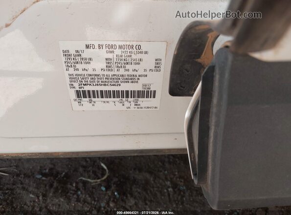 2FMPK3J85HBC54629 2017 FORD EDGE Black Engine compartment view
