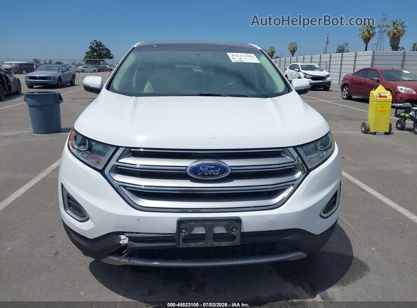2FMPK3J87GBC07181 2016 FORD EDGE White Vista del cuadro de instrumentos