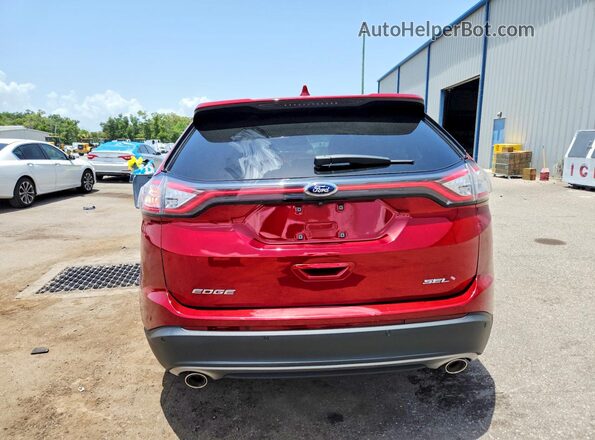 2FMPK3J8XJBC10129 2018 FORD EDGE Красный Вид сзади