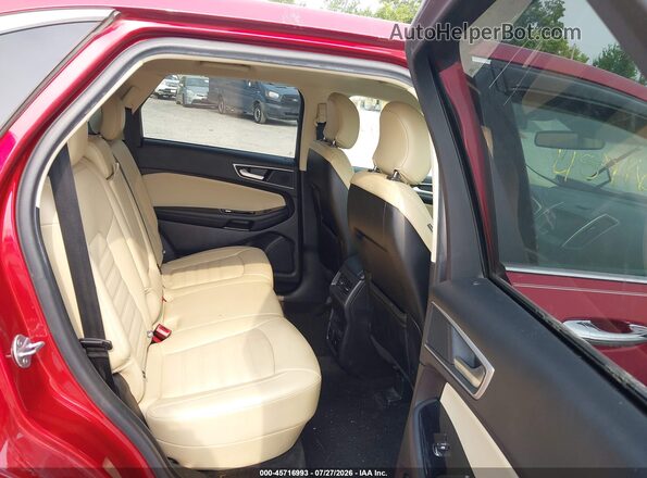 2FMPK3J8XJBC19252 2018 FORD EDGE Red Widok naklejki z numerem VIN