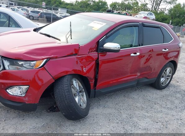 2FMPK3J8XJBC19252 2018 FORD EDGE Red Widok z przodu