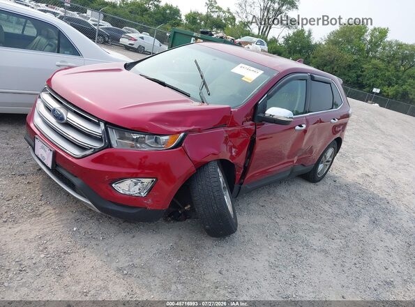 2FMPK3J8XJBC19252 2018 FORD EDGE Red Przód lewy