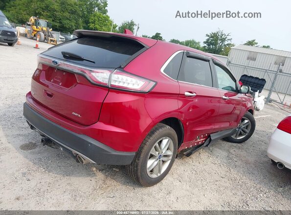 2FMPK3J8XJBC19252 2018 FORD EDGE Red Tył prawy