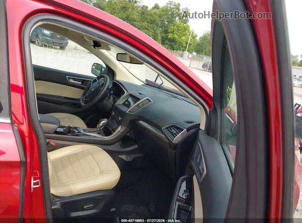 2FMPK3J8XJBC19252 2018 FORD EDGE Red Widok wnętrza z przodu