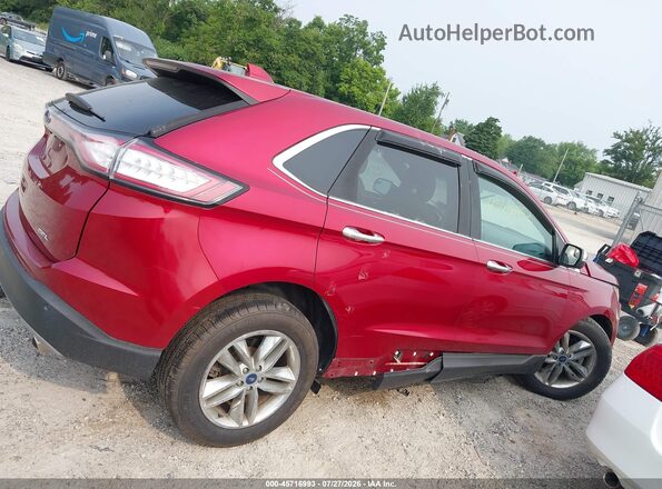 2FMPK3J8XJBC19252 2018 FORD EDGE Red Widok wnętrza z tyłu