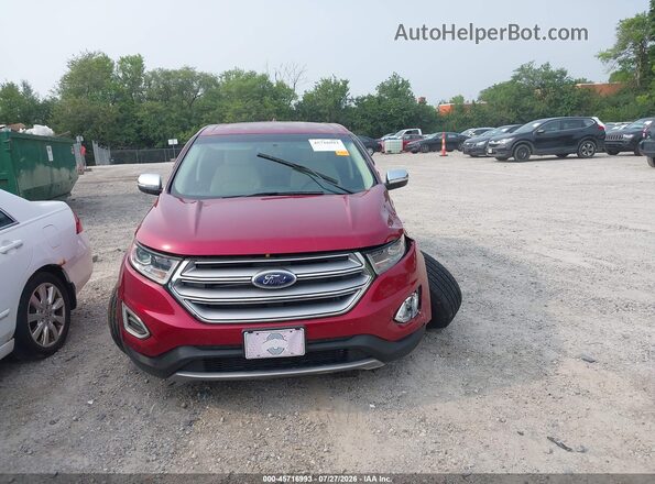 2FMPK3J8XJBC19252 2018 FORD EDGE Red Widok zestawu wskaźników