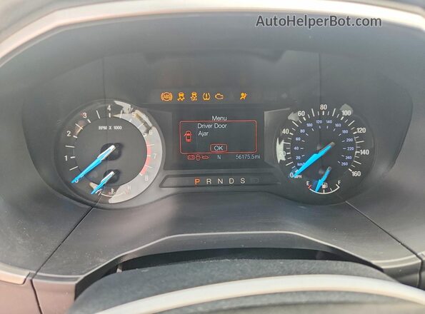 2FMPK3J90HBB15534 2017 FORD EDGE Blue Vista del cuadro de instrumentos