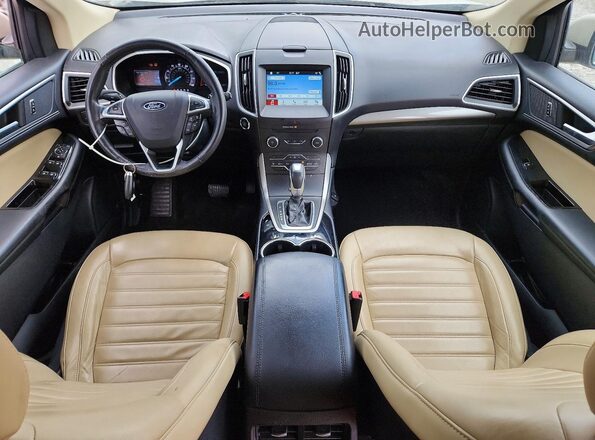 2FMPK3J90HBB45357 2017 FORD EDGE Gold Вид панелі приладів