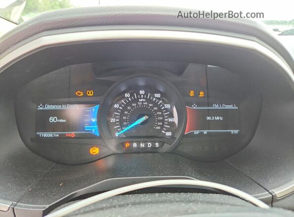 2FMPK3J90HBB45357 2017 FORD EDGE Gold Вид щитка приладів