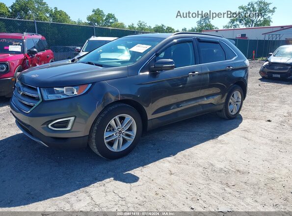 2FMPK3J90JBB62083 2018 FORD EDGE Gray წინა მარცხენა ხედი სამი მეოთხედიდან