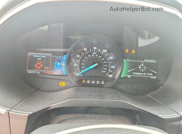 2FMPK3J90JBC23299 2018 FORD EDGE Black Вид щитка приладів