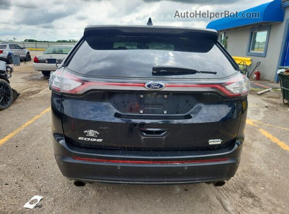 2FMPK3J90JBC23299 2018 FORD EDGE Black Вид ззаду