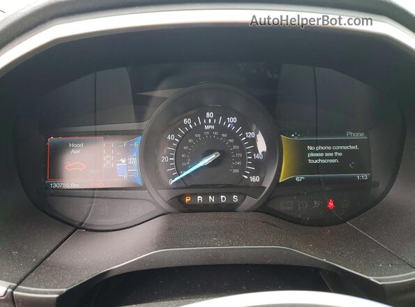 2FMPK3J90JBC23867 2018 FORD EDGE Black Widok zestawu wskaźników