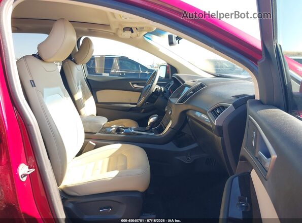 2FMPK3J91GBB19185 2016 FORD EDGE Красный Вид салона спереди