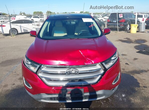 2FMPK3J91GBB19185 2016 FORD EDGE Красный Вид щитка приборов