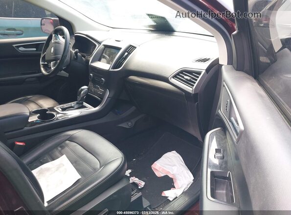 2FMPK3J91HBC09874 2017 FORD EDGE Бордовый Вид салона спереди