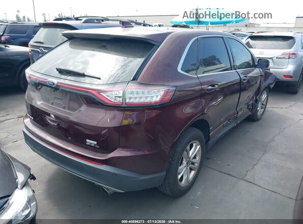 2FMPK3J91HBC09874 2017 FORD EDGE Бордовый Задняя правая четверть