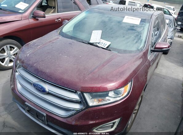 2FMPK3J91HBC09874 2017 FORD EDGE Бордовый Передняя левая четверть