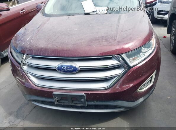 2FMPK3J91HBC09874 2017 FORD EDGE Бордовый Вид задней части салона