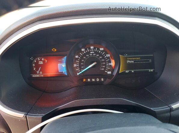 2FMPK3J91JBC25174 2018 FORD EDGE Blue Սարքավորումների վահանակի տեսք