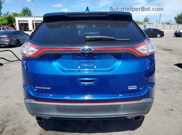 2FMPK3J91JBC25174 2018 FORD EDGE Blue Հետևի տեսք