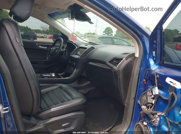 2FMPK3J91LBA83024 2020 FORD EDGE Blue Widok wnętrza z przodu
