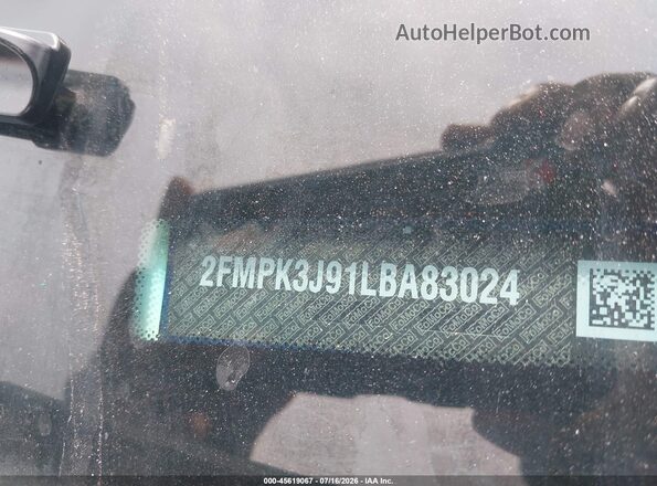 2FMPK3J91LBA83024 2020 FORD EDGE Blue Widok komory silnika