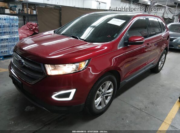2FMPK3J92JBC01255 2018 FORD EDGE Бордовый Передняя левая четверть