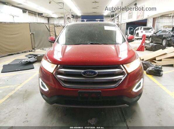 2FMPK3J92JBC01255 2018 FORD EDGE Бордовый Вид задней части салона