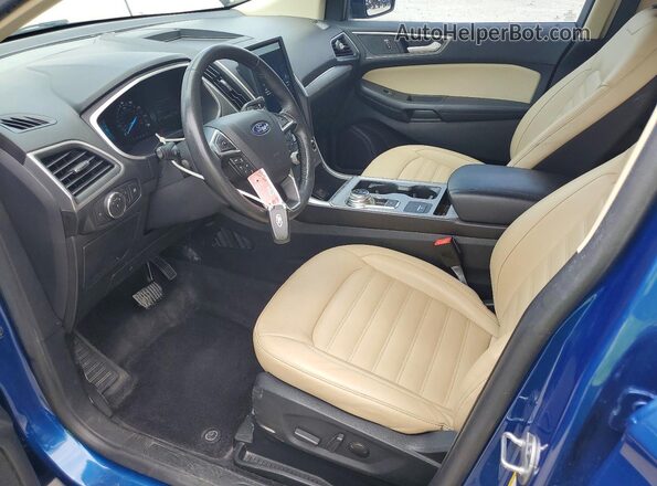 2FMPK3J92MBA53886 2021 FORD EDGE Синий Вид салона спереди