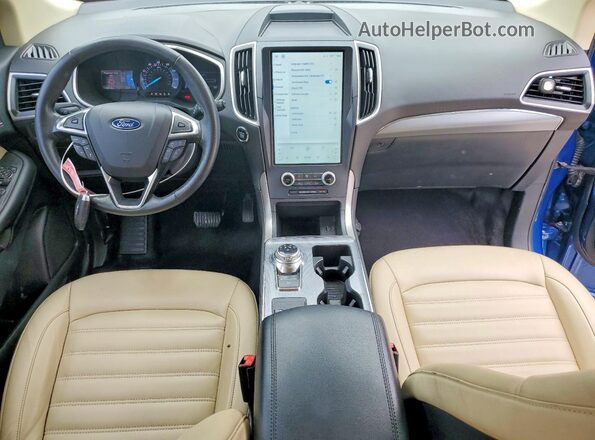 2FMPK3J92MBA53886 2021 FORD EDGE Синий Вид панели приборов