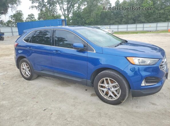 2FMPK3J92MBA53886 2021 FORD EDGE Синий Передняя правая четверть