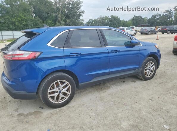 2FMPK3J92MBA53886 2021 FORD EDGE Синий Задняя правая четверть