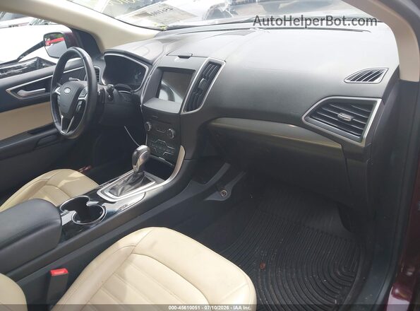 2FMPK3J93JBB97880 2018 FORD EDGE Бордовый Вид салона спереди