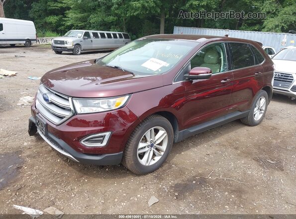 2FMPK3J93JBB97880 2018 FORD EDGE Бордовый Передняя левая четверть