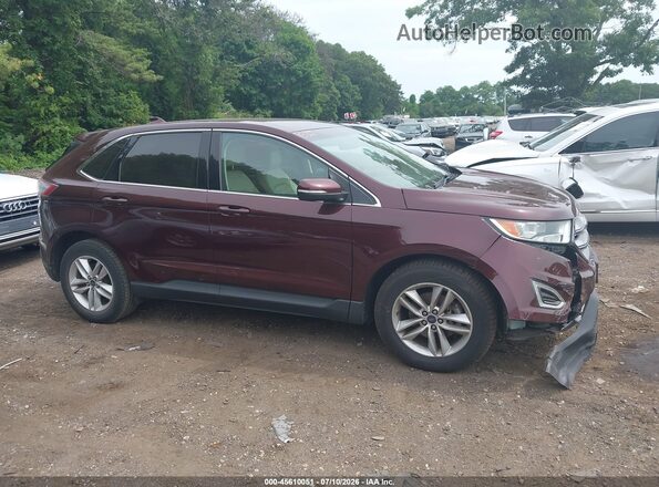 2FMPK3J93JBB97880 2018 FORD EDGE Бордовый Вид задней части салона