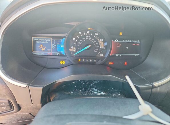 2FMPK3J93KBB49930 2019 FORD EDGE Silver Instrument cluster view