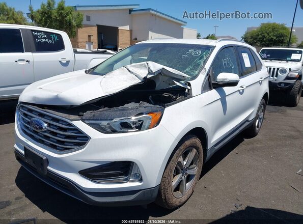 2FMPK3J93KBB61849 2019 FORD EDGE White წინა მარცხენა ხედი სამი მეოთხედიდან