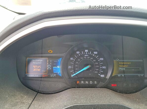 2FMPK3J93KBB96522 2019 FORD EDGE Charcoal Вид щитка приладів