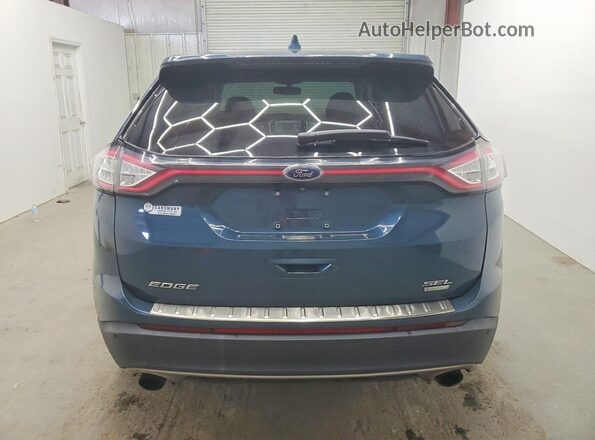 2FMPK3J94GBC01024 2016 FORD EDGE Blue Widok z tyłu