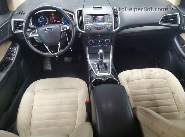 2FMPK3J94GBC01024 2016 FORD EDGE Blue Widok deski rozdzielczej