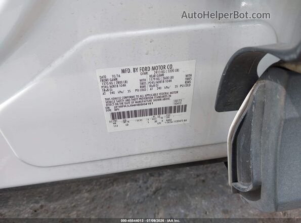 2FMPK3J94HBB04181 2017 FORD EDGE White ძრავის განყოფილების ხედი