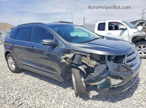 2FMPK3J94HBB43742 2017 FORD EDGE Gray Delantero derecho